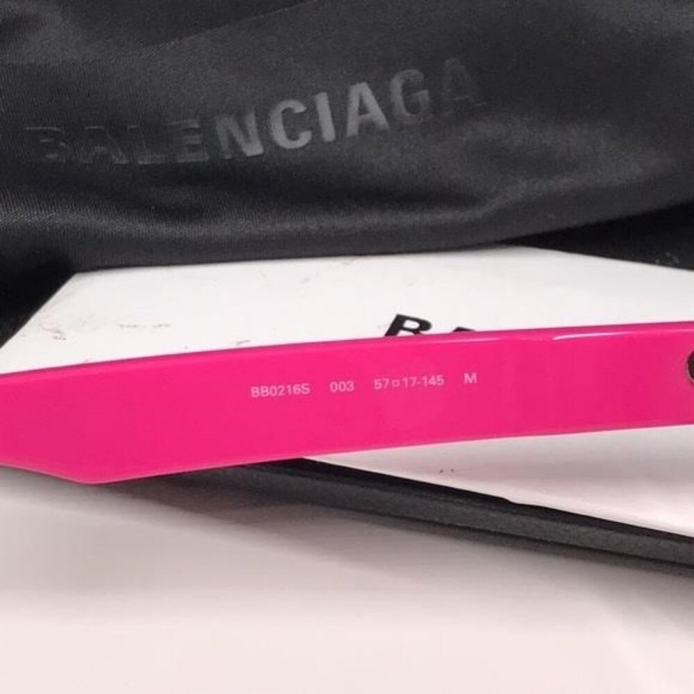 🕶️ New Authentic Balenciaga BB0216S 003 Fuchsia Sunglasses - Picture 10 of 11